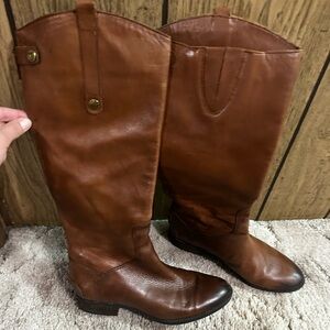 Sam Eldelman Wide Calf Leather Boots Sz7